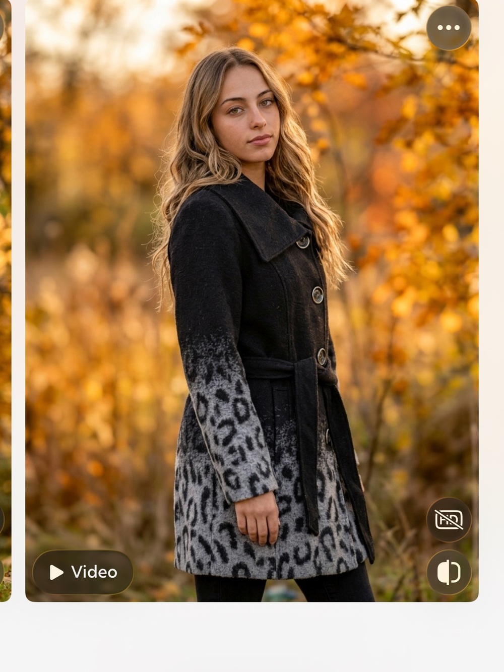 Tribal Black Coat with Gray Leopard Ombre Accents